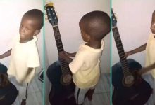 "What a voice": Little boy sings 'You are Yahweh' by Steve Crown, plays guitar,...