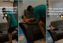 Babysitting father keeps baby on couch, sings for him in sweet video, people rea...