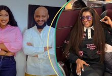 See the intense moment when Yul Edochie and Judy Austin flew to Asaba 48 hours after May Edochie landed in Dubai (video)