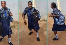 Watch hilarious video of woman acting like secondary school student