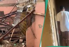 CLIP: Nigerian man demolishes parents’ leaking old house, builds another, shows the final look