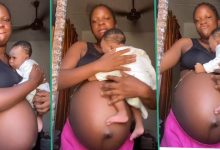 Video: This woman is pregnant despite having a little baby she is nursing