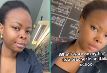 Video: This Nigerian lady is a teacher in Italy, see what she wore to work
