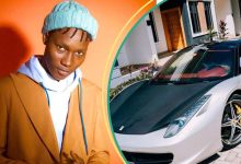 Zinoleesky Seen Riding His Ferrari on Streets of Lagos After Debate on Ownership: “Why E No Use AC”