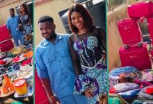 "Bride Price Paid in Full": Happy Lady Displays Array of Items Brought For Her Traditional Wedding