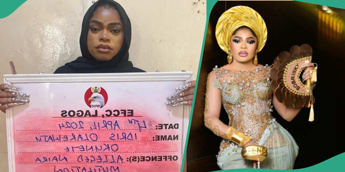 Bobrisky’s Mugshot Trends As EFCC Releases Photo, Nigerians React: “In Cell and Maintaining Beauty”