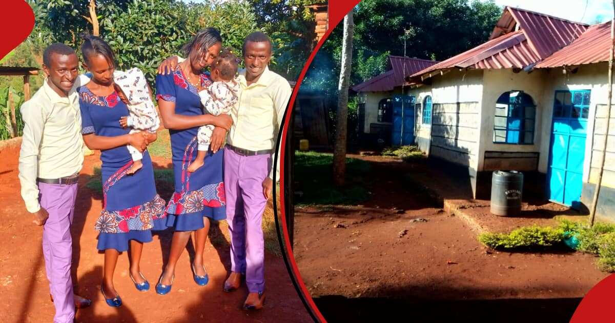 Twin brothers marry on same day, build identical bungalows for wives in the village, photo surfaces