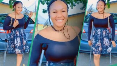 Nigerian Lady with One Leg Radiates Positivity, Gains Romantic Interest from Many Admirers
