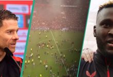 Bundesliga Champion: Leverkusen Fans Enter Pitch at Full Time, Nigerians Celebrate Victor Boniface