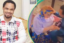 Releasing the Powers: Odumeje Prays for Oyinbo, Quotes Bible Verses As He Lays Hands on Her Head