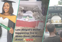Makeup Artist Abigail Frederick Who Died Alongside Jnr Pope In Boat Mishap Buried In Akwa Ibom