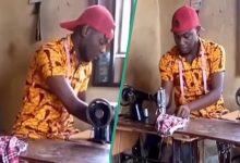 Tailor Sews 2 Clothes at the Same Time, Gets Netizens Laughing: "This One Na Werey"