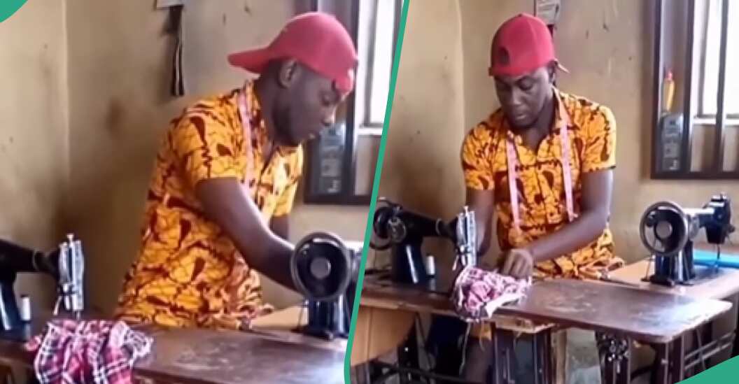 Tailor Sews 2 Clothes at the Same Time, Gets Netizens Laughing: "This One Na Werey"