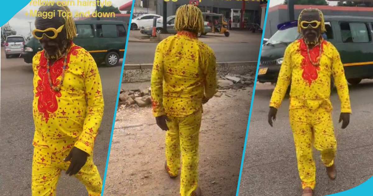 Actor Oboy Siki Drips In a Maggi-Inspired Costume, Flaunts His Newly Coloured Hairstyle