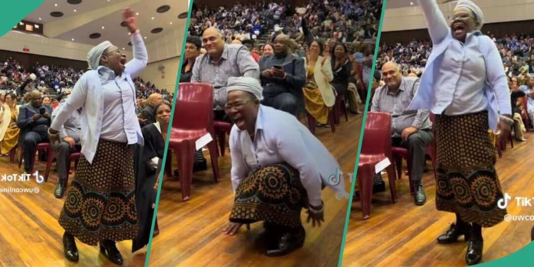 "This Woman Went Through a Lot": Emotional Mum Screams, Jumps for Joy as Her Child Becomes Graduate