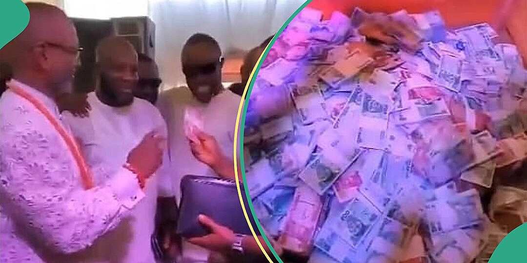 "Igbo Men Don Change Pattern": Wedding Guests Devise New Style to Flaunt Cash at Wedding