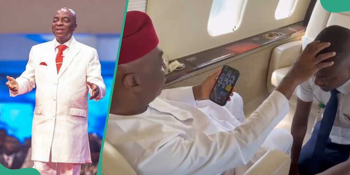 "So Lovely": Bishop David Oyedepo Lays Hand as He Prays for Pilot Aboard Private Jet in Video
