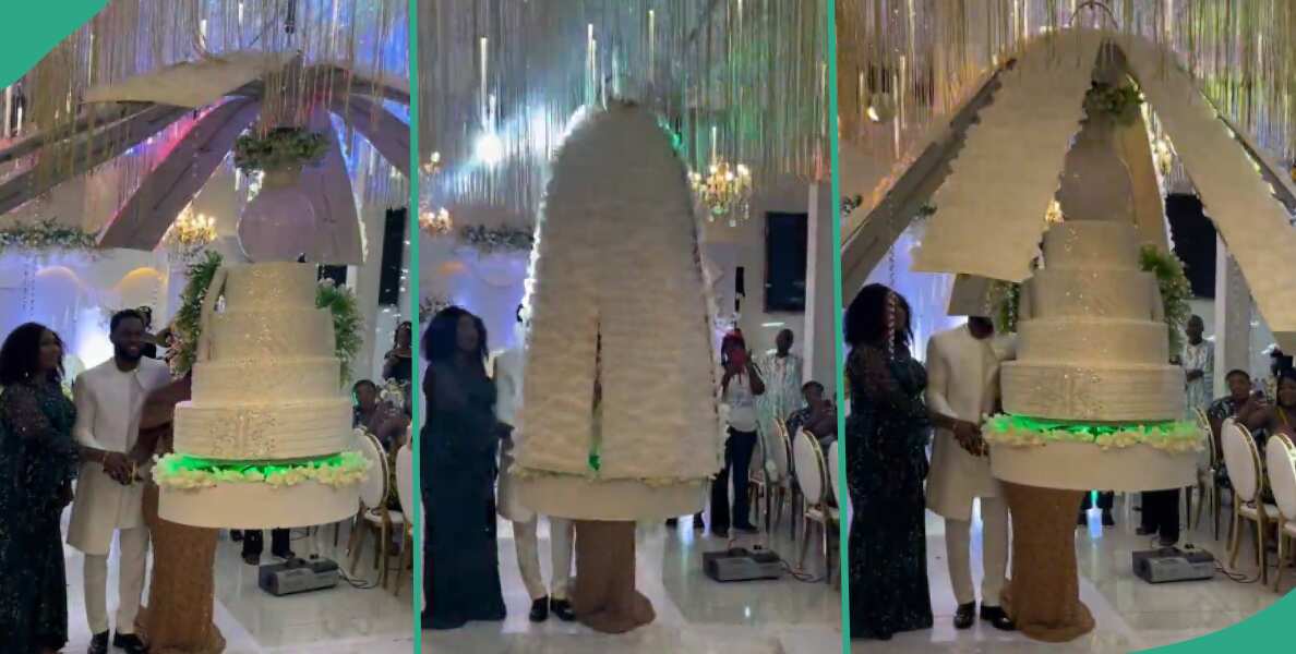 "Wonders Shall Never End": People React as Wedding Cake Comes down from 'Heaven' and Opens 'Wings'