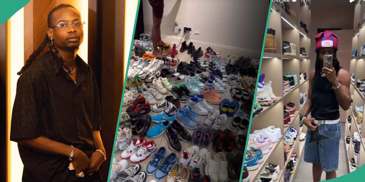 “Misplaced Priorities”: Reactions As Yhemo Lee Flaunts Shoe Collections Worth Over $50K, Clip Trends