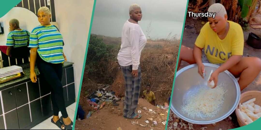 "From Slay Queen to Maid": Nigerian Lady Who Visited Parents' House in Village Shares Ordeal