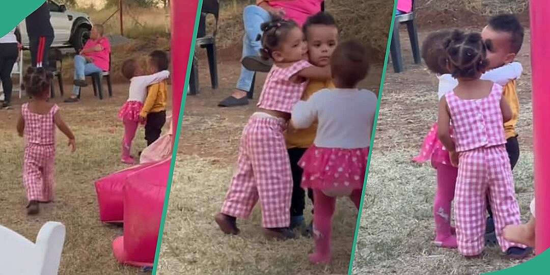 "Fighting Over a Boy With Diapers": Funny Video of Little Girls Struggling to Hug Male Friend Trends