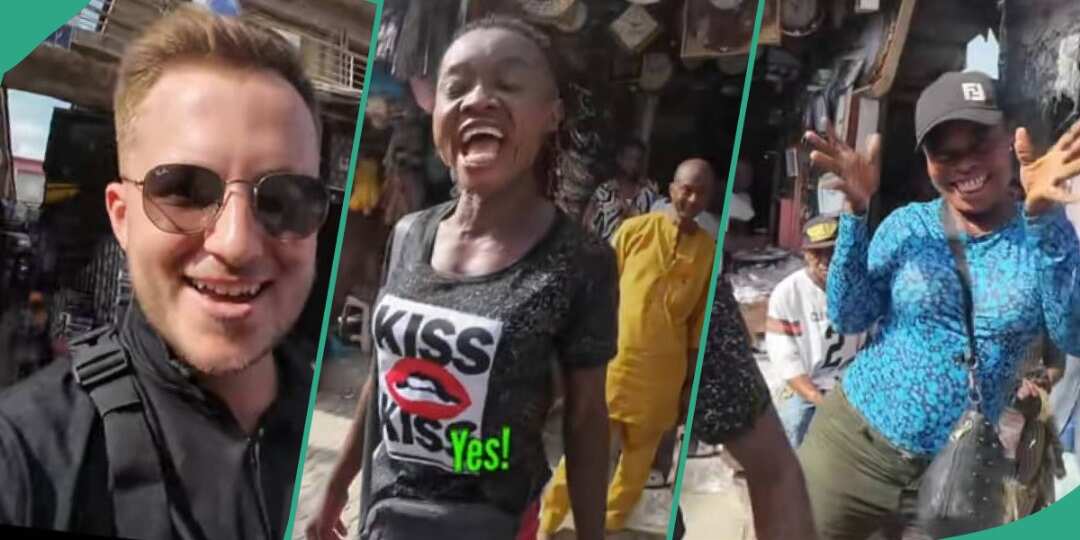 "Lagos Is Not for The Weak": Market Women Rush Oyinbo Man Who Arrived to Buy Items, Video Trends