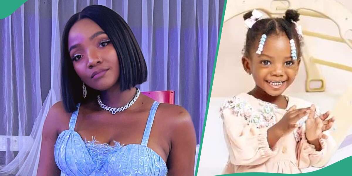 “She Don Born Her Oga”: Heart Warming Video as Simi’s Daughter Smartly Corrects Her Mom With Accent