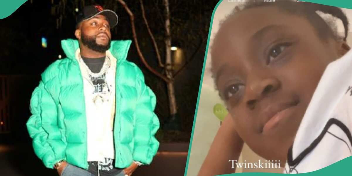 Davido Video Calls 2nd Daughter Hailey, Calls Her His Twin, Fans Wonder About Imade: “Zero Drama”