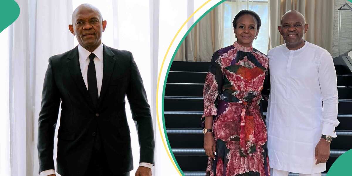 Tony Elumelu and Wife’s Throwback Photo Stirs Talks on ‘Humble Beginnings’, Netizens Divided