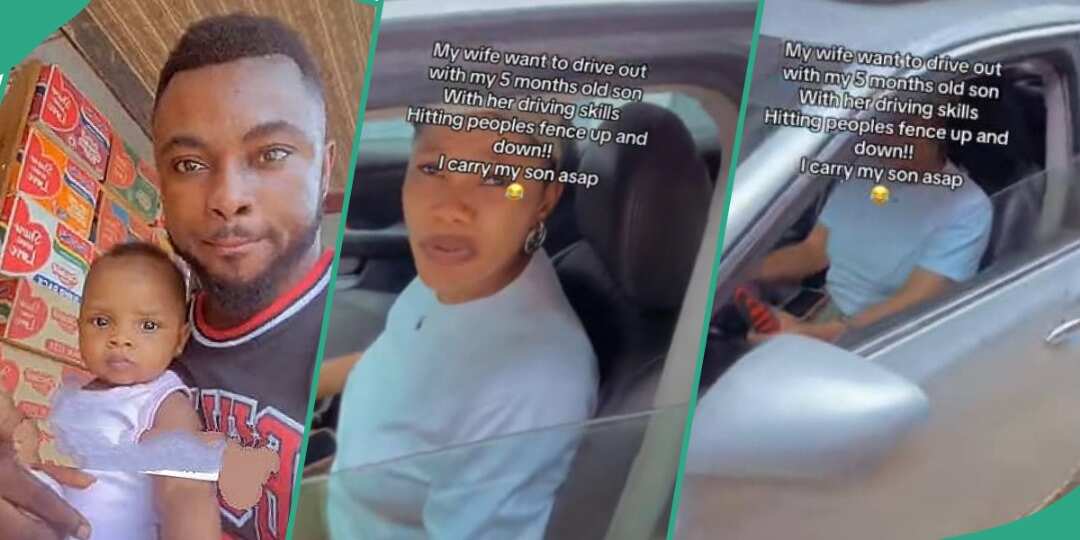 "Give Me My Child": Nigerian Man Stops Wife from Driving Out With Son, Says She Might Hit Fence