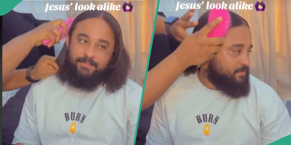 Woman Shows Off Husband's Hair, Likens Him to Jesus, Video Trends: "Dis One Ate D Last Supper Alone"