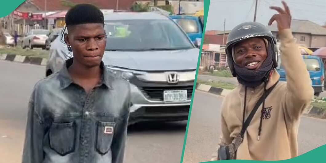 Nigerian Man Gifts Bike Man 5 Litres of Fuel in a Gallon, His Face Lights Up Joyously