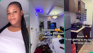 "The Bedsheet Come Be Like Crop Top": Reactions as Lady Redecorates her New Apartment, Shows it off