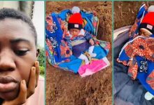 Lady Who Left Newborn Daughter With Mum Cries Out after Returning to Meet Them in Farm, Video Trends