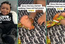 "He Destroys Things in Seconds": Funny Mum Ties Son's Legs to Stop Him from Moving Around in Video