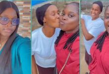 "I Bagged the Sweetest Mother-in-law": Lady Blushes as Husband's Mum Kisses Her in Video