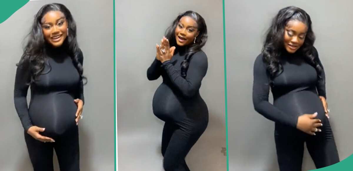 Nigerian Woman Who Prayed For Two Children Gets Pregnant For Twins, Shows Big Bump