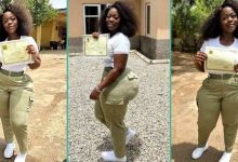 "How Did She Wear her Trouser?" Corps Member's Body Shape Gets Attention Online, Photos Trend
