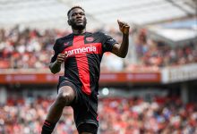 Victor Boniface and Bayer Leverkusen a win away from Bundesliga champions