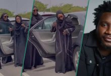‘Baddie Hajia”: Nasboi, Others React to Video of Muslim Ladies Jumping on ’Car Opening Challenge’