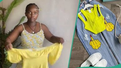 Nigerian Lady Who Sells Okrika Shows How She Struggles in the Market to Get Products for Sale