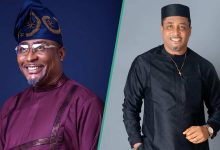 Tony Umez Looks Ageless in Exquisite Black Agbada, Mesmerises Fans: "He's Aging Handsomely"