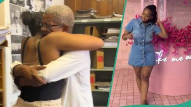 After 4 Years, Young Lady Returns Home to Reunite with Her Father, They Hug Each Other