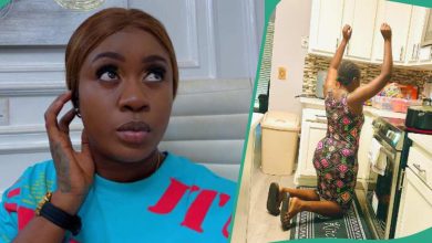 “Couldn’t U Watch YouTube?” Actress Olayinka Solomon’s Hubby Taunts Her As She Burns Grilled Chicken