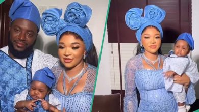 Husband, Wife, and Son Give Family Goals in Stylish Blue Outfits, Impresses Netizens: "Fine People"