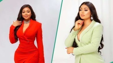 Regina Daniels Flaunts Curves n Sassy Brown Outfit, Entices Fans: "Effortlessly Beautiful"