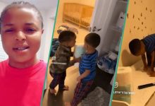 "Check On Your Kids When they Go Silent": Worried Mum Cries Out after Catching Twin Sons Making Mess