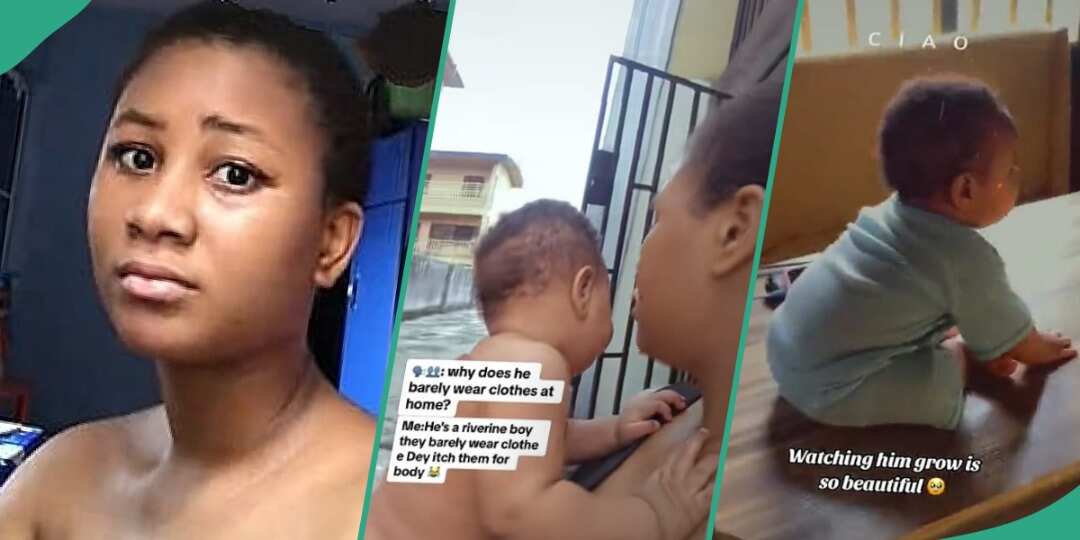 "He Is a Riverine Boy": Nigerian Mum Explains Why Son Barely Wears Clothes, Video Goes Viral Online
