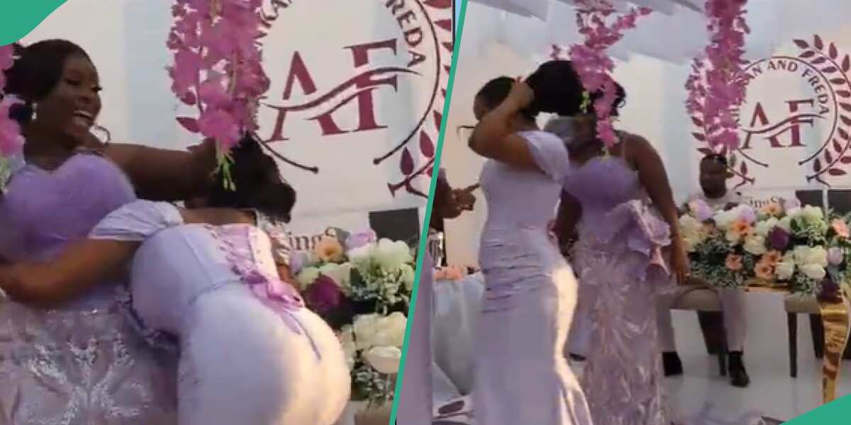 Bridesmaid Causes Laughter as Flower Takes Off Her Wig, Netizens React: "Did She Go Home?"
