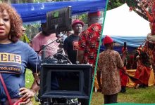 "Ijele is Coming": Excitement as Igbo Masquerade Lands in Lagos For Ajakpovi‘s Cultural Movie